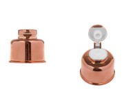Plastični flip top zatvarač PP28 sa aluminijumskom presvlakom u bronzanoj boji-slika_proizvoda