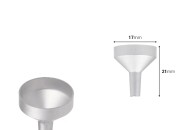 Aluminijumski levak u MAT srebrnoj boji sa prečnikom 17 mm (u donjem delu 4 mm)-dimenzije_slike