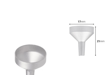 Aluminijumski levak u MAT srebrnoj boji sa prečnikom 17 mm (u donjem delu 4 mm)-dimenzije_slike
