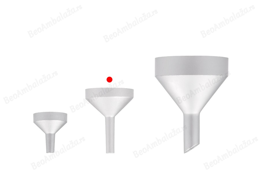 Aluminijumski levak u MAT srebrnoj boji sa prečnikom 25 mm, donji deo 4mm-grupa_slika