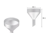 Aluminijumski levak u MAT srebrnoj boji  sa prečnikom  44 mm ( donji deo 10 mm )-dimenzije_slike