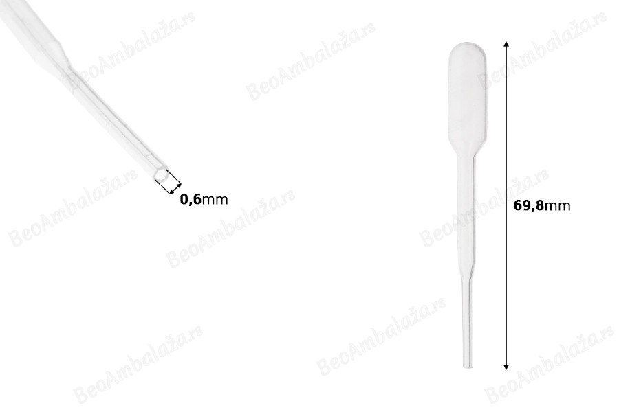 Plastična pipeta 0,3mL - 100 kom-dimenzije_slike