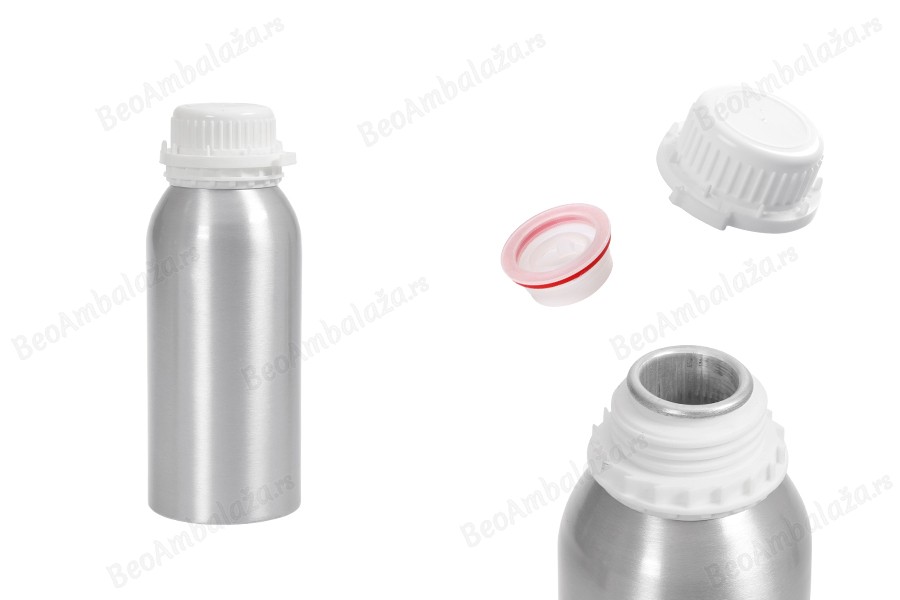 Aluminijumska boca 500mL, sa plastičnim čepom i navojnim zatvaračem-slika_proizvoda
