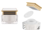 Luksuzna akrilna teglica 30 mL za kremu u bisernoj boji sa plastičnim međupoklopcem-slika_proizvoda