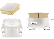 Luksuzna akrilna teglica 30 mL za kremu u bisernoj boji sa plastičnim međupoklopcem-dimenzije_slike