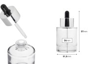 Providna staklena bočica od 50 mL sa pipetom i drenažnim elementom-dimenzije_slike