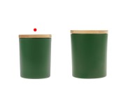 Staklena teglica od 200 mL sa bambus poklopcem sa gumom u raznim mat bojama-grupa_slika