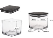 Staklena ukrasna četvrtasta tegla 320 ml 80x80x80 mm sa drvenim zatvaračem za sveće-dimenzije_slike