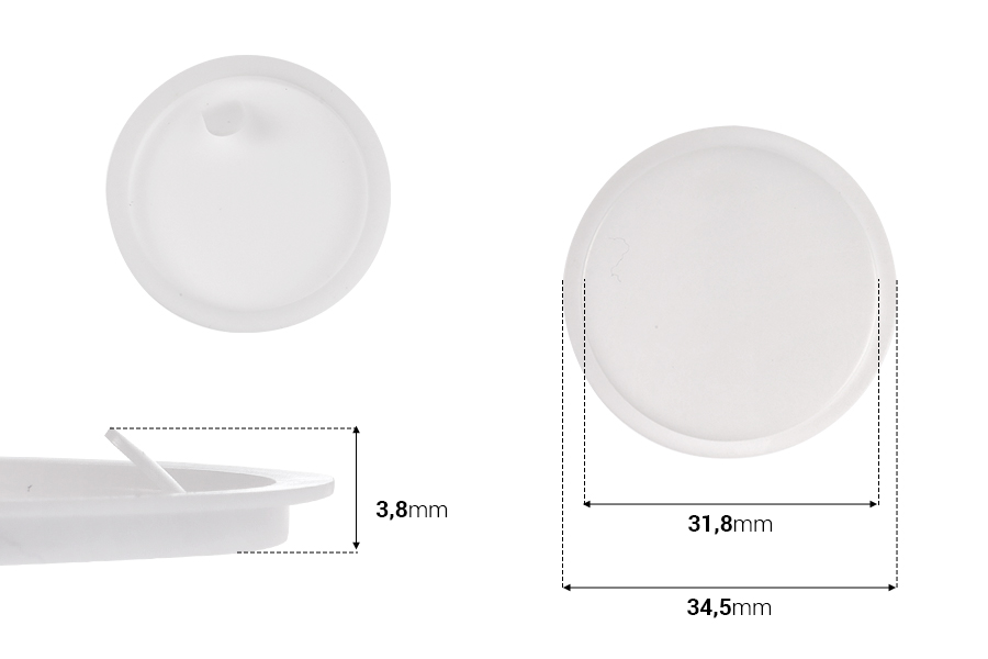 Plastični (PE) međupoklopac 34,5 mm za teglice od 20 mL Plastični (PE) međupoklopac 34,5 mm za teglice od 20 mL