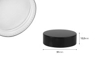 Plastični zatvarač sa aluminijumskim premazom i unutrašnjom zaptivkom za teglice 30mL-dimenzije_slike