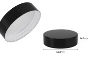 Plastični zatvarač sa aluminijumskim premazom i unutrašnjom zaptivkom za teglice 50mL-dimenzije_slike