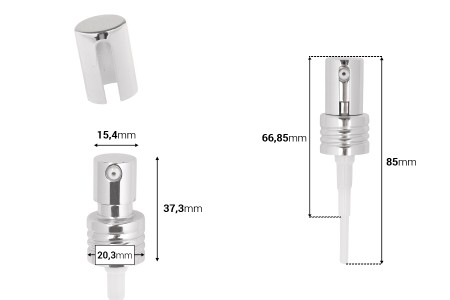 Aluminijumska pumpica PP20 za kreme sa zatvaračem-dimenzije_slike