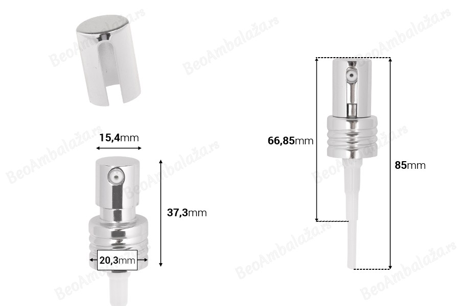 Aluminijumska pumpica PP20 za kreme sa zatvaračem-dimenzije_slike
