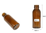 Staklena bočica karamel boje 100 mL sa PP 28 grlom-dimenzije_slike