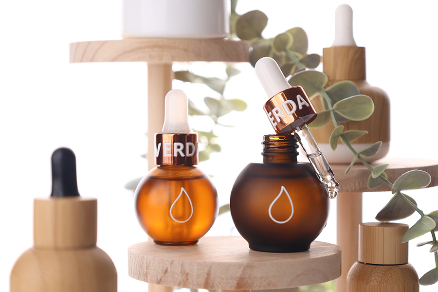 Okrugla staklena bočica od 20mL, od svetlo braon peskiranog stakla-grupa_slika