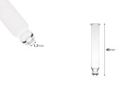 Staklena cevčica 48 mm sa kuglicom bez graduacije za bočicu 18-981-dimenzije_slike
