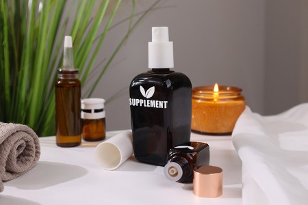 Staklena karamel bočica za etarska ulja 20mL, sa grlom PP18-grupa_slika