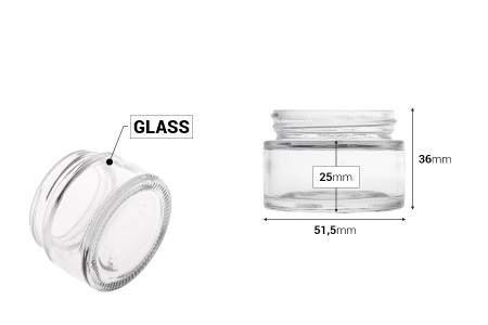 Staklena teglica za kreme 30mL u više boja - bez zatvarača-dimenzije_slike