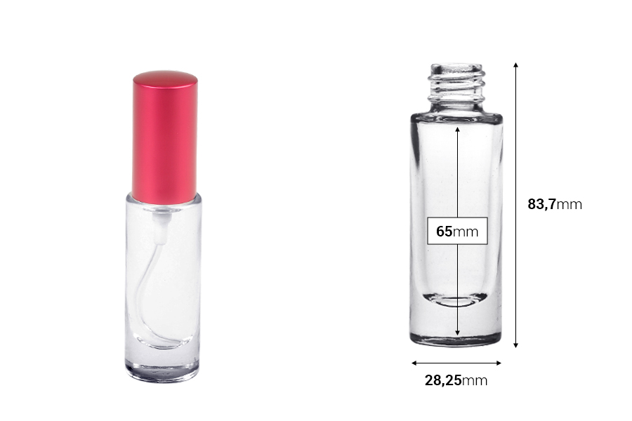 Cilindrična staklena bočica 15mL sa grlom PP18 Cilindrična staklena bočica 15mL sa grlom PP18