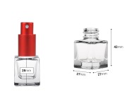 Kockasta staklena bočica 5mL sa grlom PP18 Kockasta staklena bočica 5mL sa grlom PP18