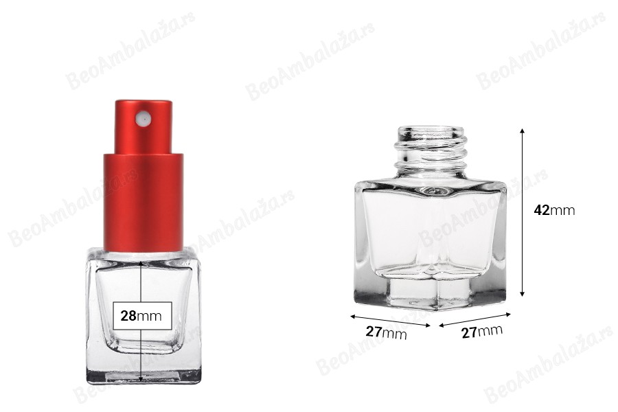 Kockasta staklena bočica 5mL sa grlom PP18-dimenzije_slike
