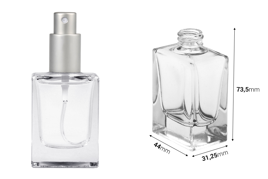 Četvrtasta staklena bočica 30mL sa grlom PP18 Četvrtasta staklena bočica 30mL sa grlom PP18