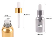 Staklena bočica od 15 mL sa pipetom za kozmetičke proizvode-dimenzije_slike