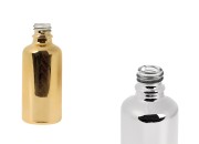 Staklena bočica za etarska ulja 50 mL sa PP18 grlom, u zlatnoj ili srebrnoj boji-slika_proizvoda
