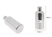 Staklena bočica za etarska ulja 50 mL sa PP18 grlom, u zlatnoj ili srebrnoj boji-dimenzije_slike