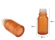Staklena bočica od peskiranog stakla u više boja za etarska ulja 10mL, sa grlom PP18