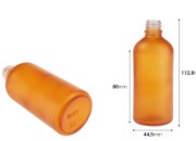 Staklena bočica od peskiranog stakla u više boja za etarska ulja 100mL, sa grlom PP18
