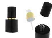 Mat crna staklena bočica od 30 mL sa zlatnom pumpicom za kreme i mat crnim poklopcem-slika_proizvoda