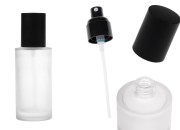 Peskirana staklena bočica od 100mL sa crnim sprejom i crnim mat zatvaračem-slika_proizvoda