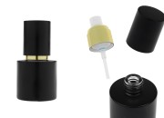 Mat crna staklena bočica od 30 mL sa zlatnim sprejom i mat crnim zatvaračem-slika_proizvoda