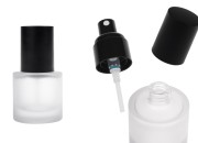 Peskirana staklena bočica od 30mL sa crnim sprejom i crnim mat zatvaračem-slika_proizvoda