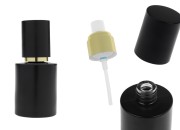 Mat crna staklena bočica od 50 mL sa zlatnim sprejom i mat crnim zatvaračem-slika_proizvoda