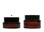 Staklena teglica od 30 mL sa crnim mat zatvaračem (sa unutrašnjom zaptivkom) i plastičnim međupoklopcem-grupa_slika