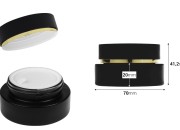 Staklena crna mat teglica od 30 mL sa crnim mat zatvaračem (sa unutrašnjom zaptivkom) i plastičnim međupoklopcem-dimenzije_slike