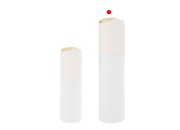 Luksuzna bočica 100mL u mat beloj boji sa pumpicom za kreme i poklopcem sa zlatnim detaljem-grupa_slika