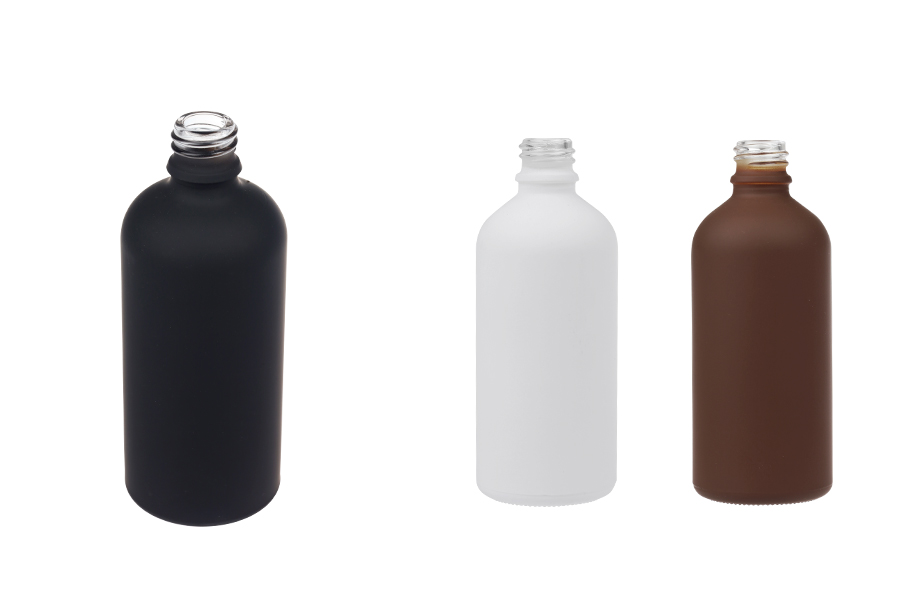 Staklena bočica od 100 mL za etarska ulja sa PP18 grlom u različitim bojama, gumirana-slika_proizvoda