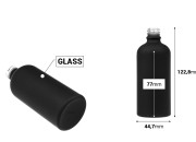 Staklena bočica od 100 mL za etarska ulja sa PP18 grlom u različitim bojama, gumirana-dimenzije_slike