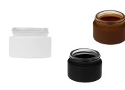 Staklena teglica za kremu 30 mL - bez zatvarača, gumirana u više boja-slika_proizvoda