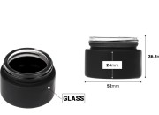 Staklena teglica za kremu 30 mL - bez zatvarača, gumirana u više boja-dimenzije_slike