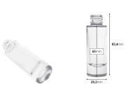 Cilindrična providna staklena bočica od 15 mL-dimenzije_slike