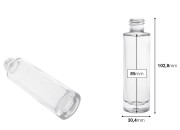 Cilindrična providna staklena bočica od 30 mL-dimenzije_slike