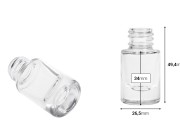 Cilindrična providna staklena bočica od 5 mL-dimenzije_slike
