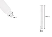 Staklena cevčica bez mernih oznaka za zapreminu sa okruglim vrhom, za bočicu 20-4237-dimenzije_slike