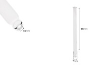 Staklena cevčica bez mernih oznaka za zapreminu sa okruglim vrhom, za bočicu 20-4238-dimenzije_slike