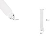 Staklena cevčica bez mernih oznaka za zapreminu sa okruglim vrhom, za bočicu 20-3633-dimenzije_slike