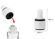 Set - plastični prsten za pipete sa gumicom za bočice-dimenzije_slike